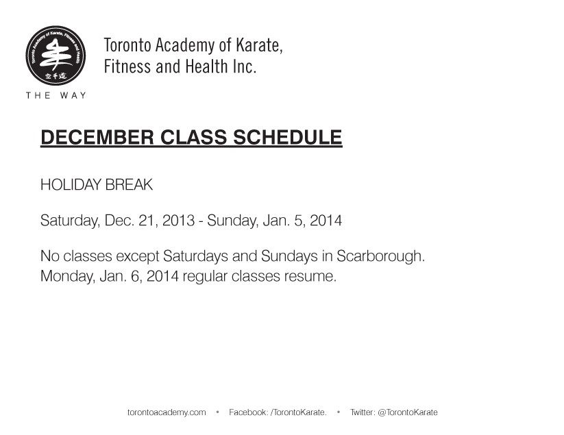 NO CLASS - HOLIDAY BREAK